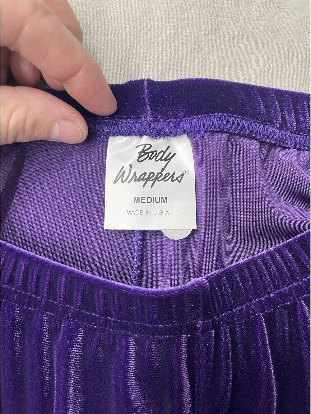 NEW Body Wrappers Footless Dance Pant Purple Glitter Size Medium - Picture 5 of 10